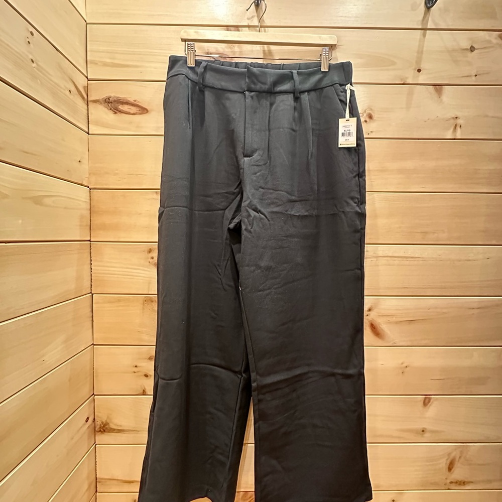 Black Tape_ Women's Elegant Black Straight Leg Trousers